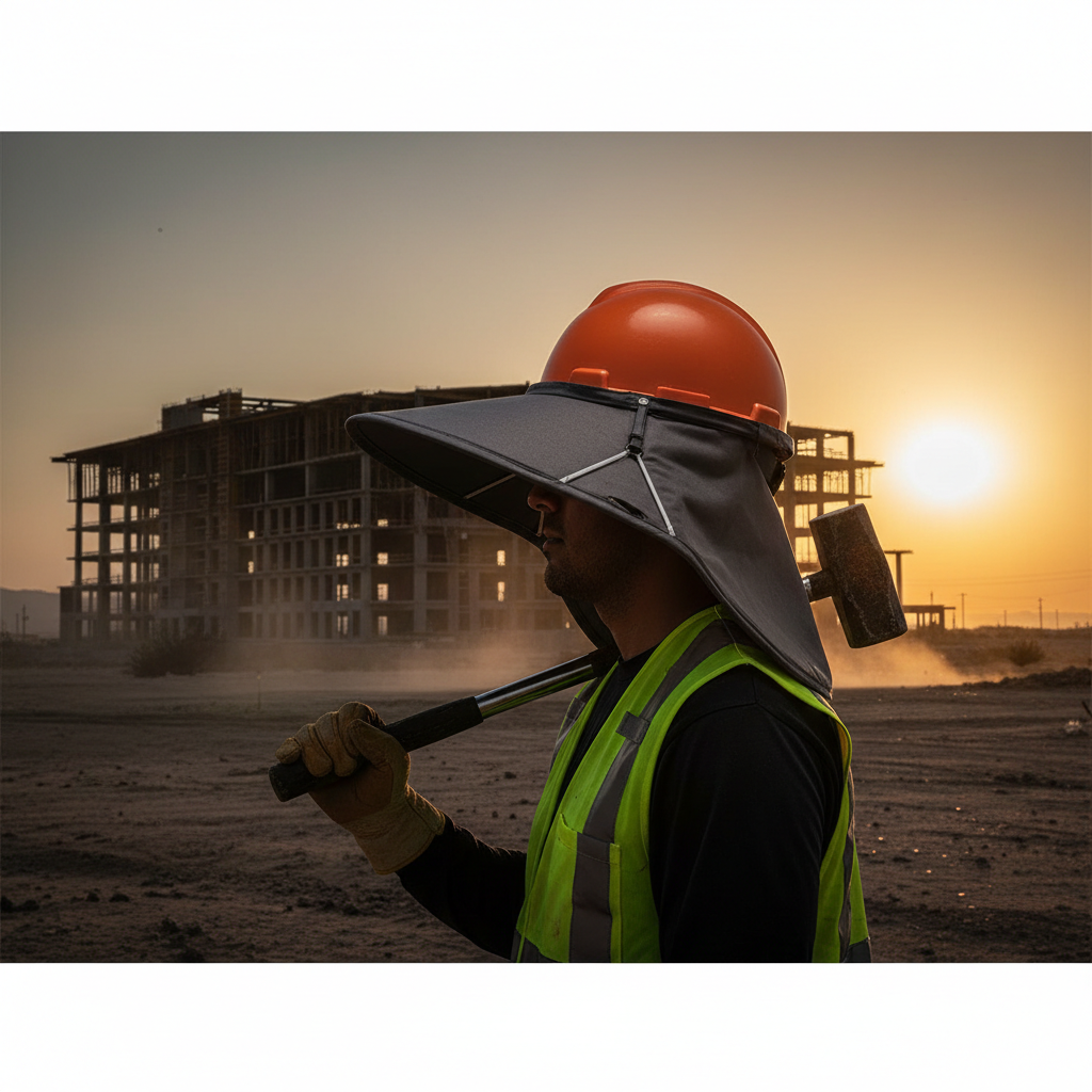 Pro Builder Construction Helmet Brim: Sun Protection and Safety for Construction Workers